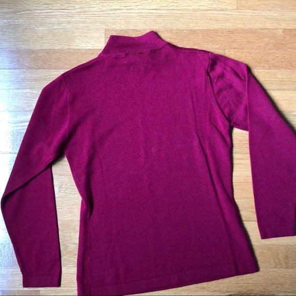 Evan Picone Wool blend burgundy sweater - Picture 2 of 3